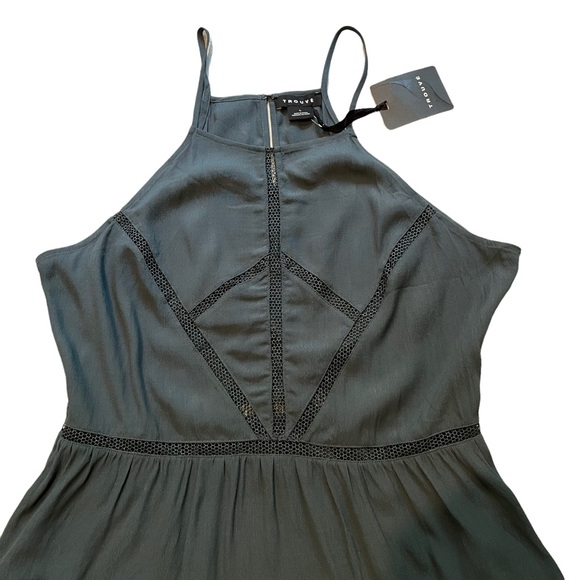 NWT, Trouve Cut Out Spaghetti Strap Drop Waist Tunic Top - Picture 8 of 11